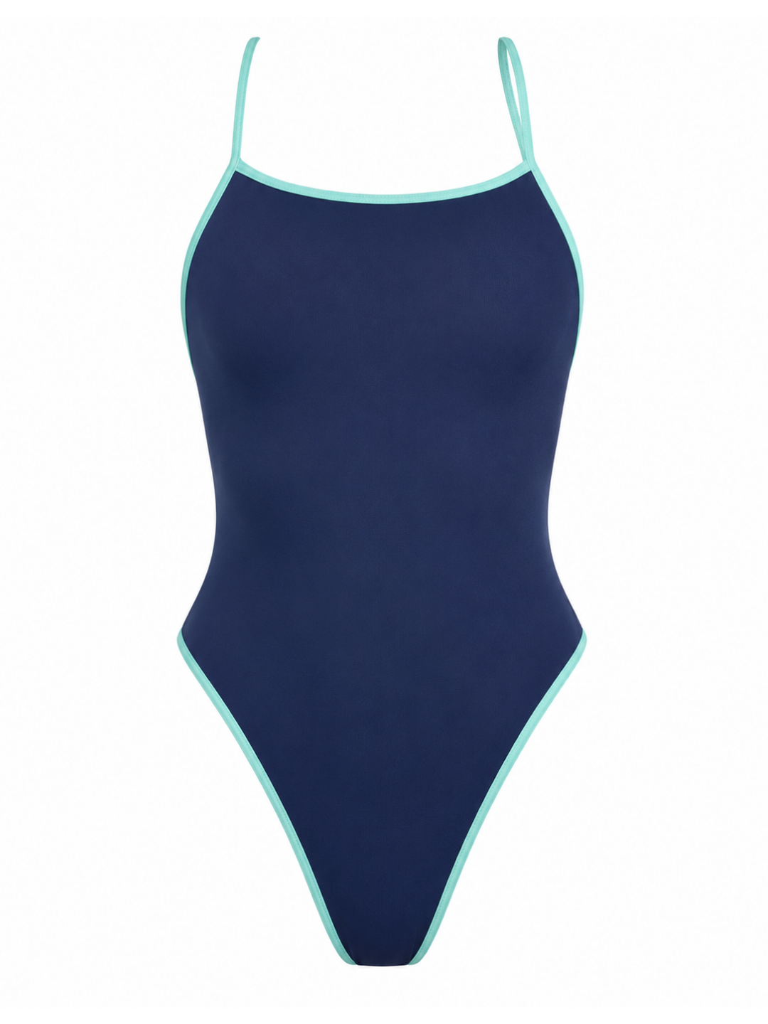LIMITED EDITION Navy + Aqua Cross-Back Swimsuit