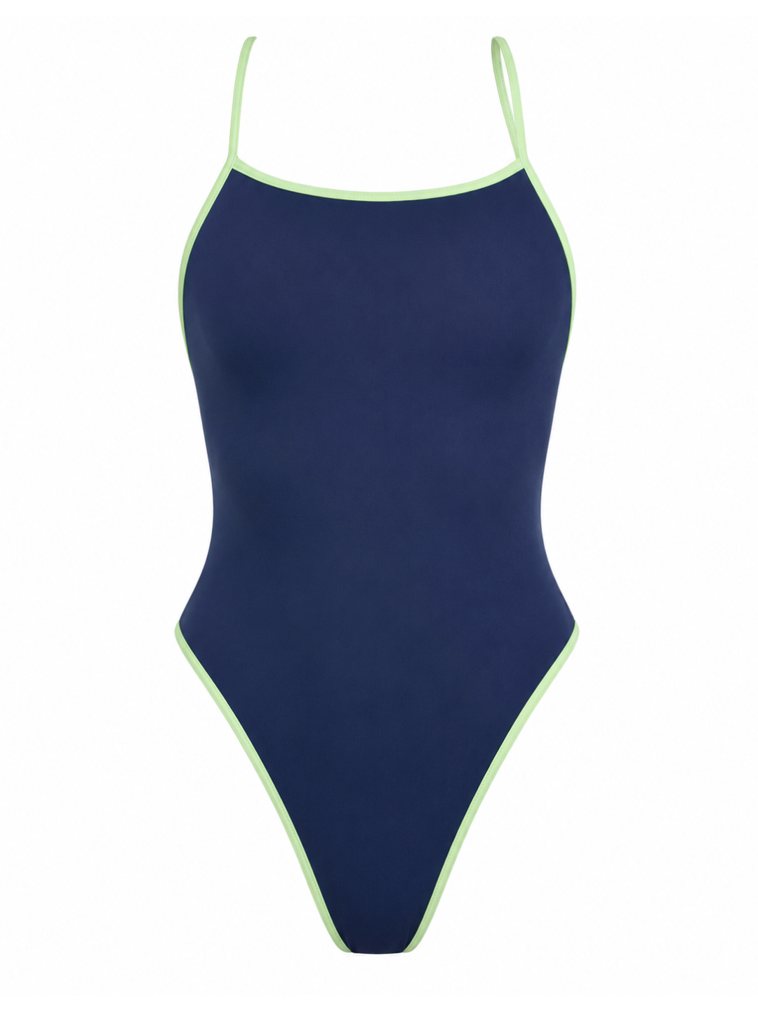Zennor Blue + Pastel Green One-Piece Training Swimsuit